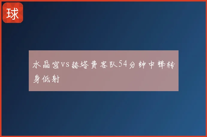 水晶宫vs赫塔费客队54分钟中锋转身低射